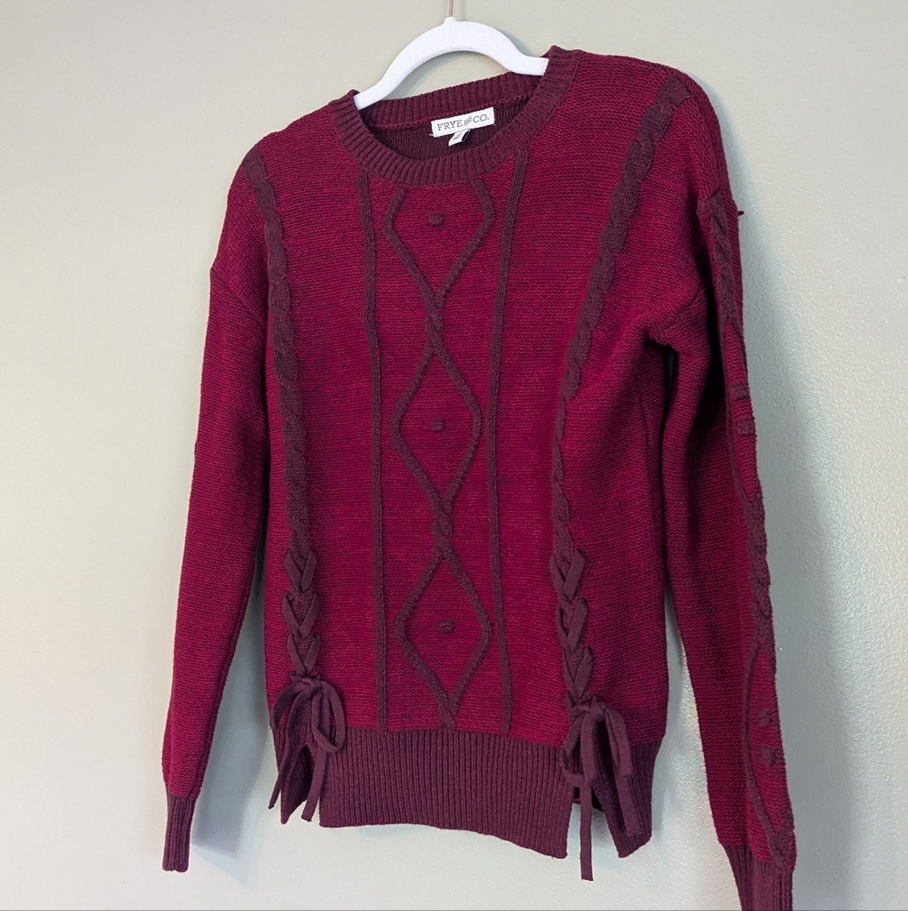 NWT Frye And Co Burgundy Sweater, XS